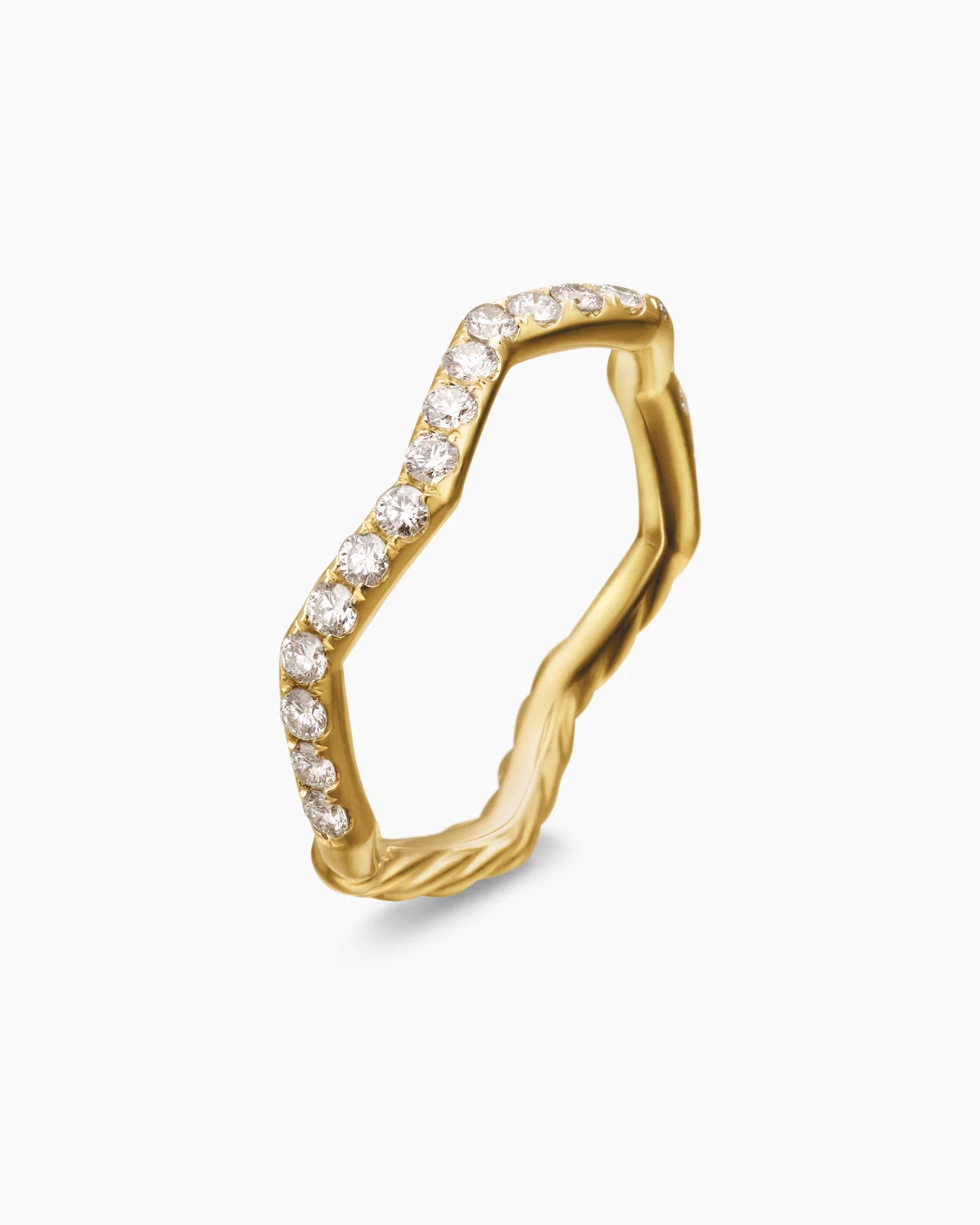 Yellow curvy Ring
